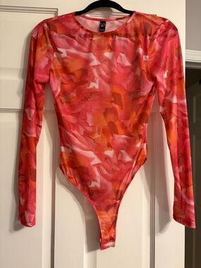 Windsor Pink and Orange Watercolor Print Top